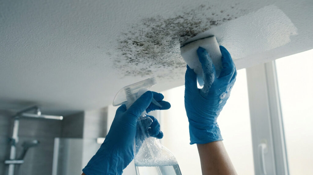 Moisissure au plafond de salle de bain | Guide et avis