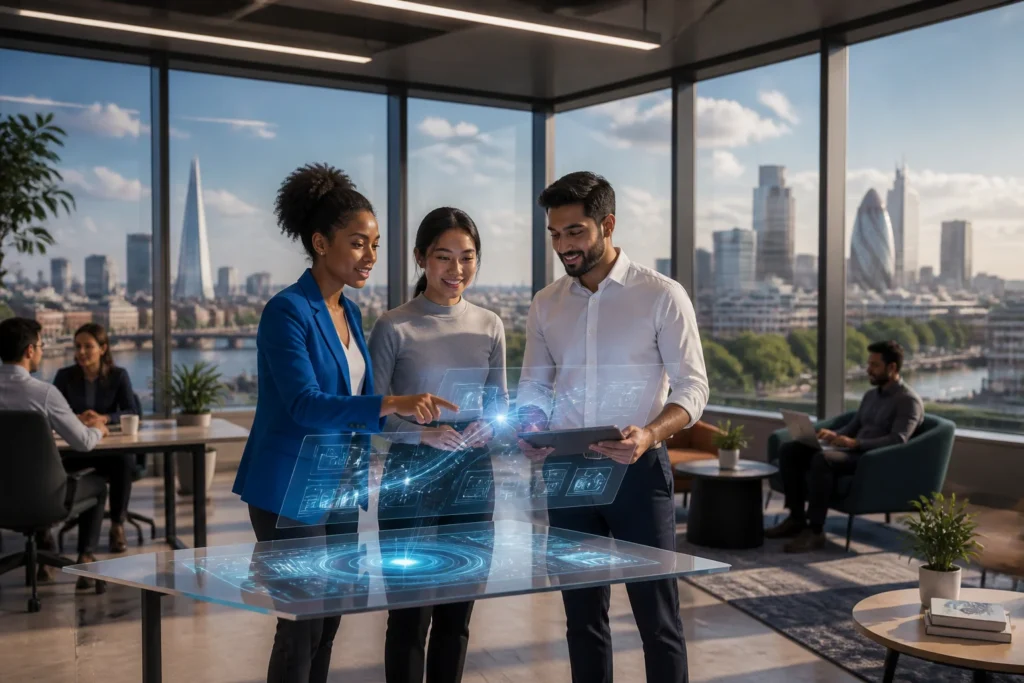 Innovation et avenir dans un bureau moderne