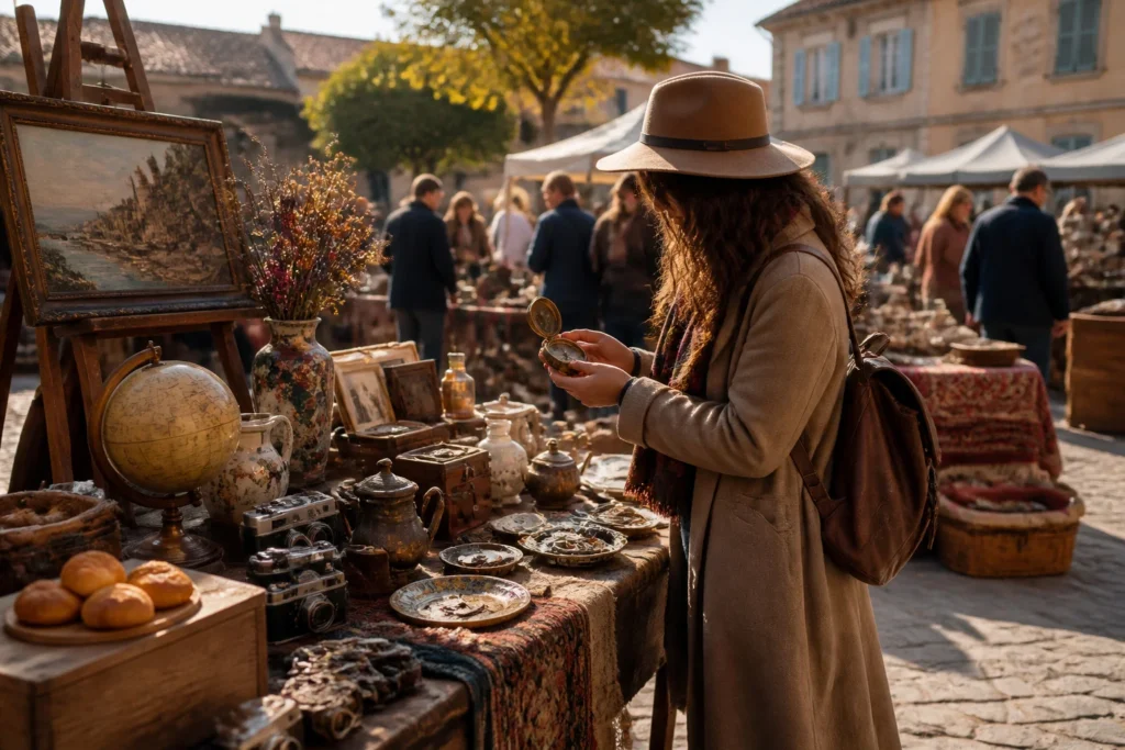 Tresors dune brocante ensoleillee