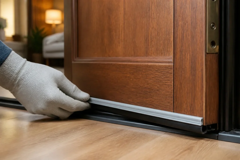 Installation joint de porte